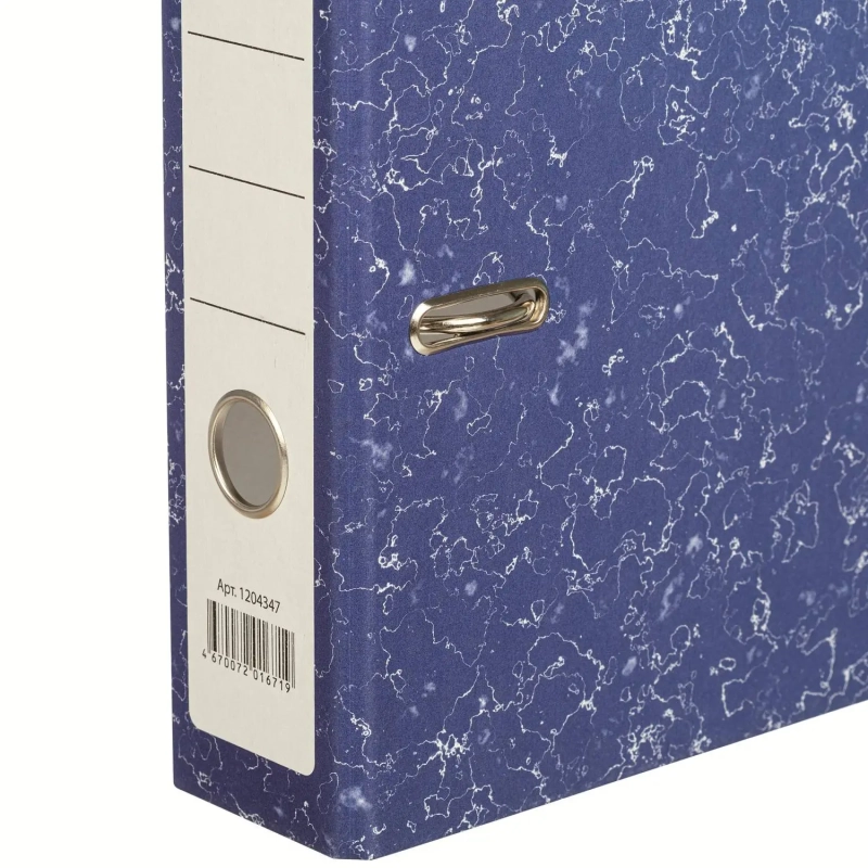 Папка-регистратор без мет.уголка_бюджет 75мм ч/б,син,бум/бум