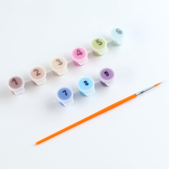 Картина по номерам на холсте с подрамником для детей «Мишки на лужайке», 17 х 17 см Картина по номерам на холсте с подрамником для детей «Мишки на лужайке», 17 х 17 см