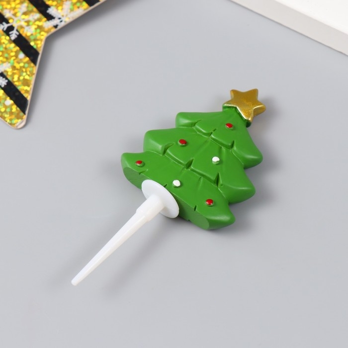 Декор для творчества полистоун Декор для творчества полистоун "Нарядная ёлочка" 4х5 см