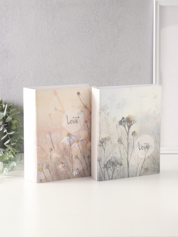 Фотоальбом на 200 фото 10х15 см "Полевые цветы" кожзам, МИКС 5х17,5х22,5 см