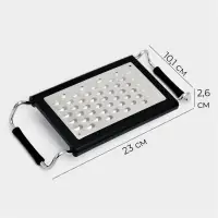Тёрка раздвижная с ручками Magistro Sharp, 23&times;10.1&times;2.6 см, 301 сталь, чёрная