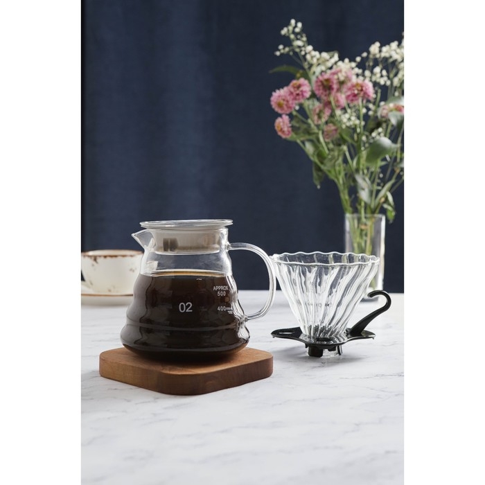 Пуровер стеклянный для заваривания кофе «Арабика», 600 мл Пуровер стеклянный для заваривания кофе «Арабика», 600 мл