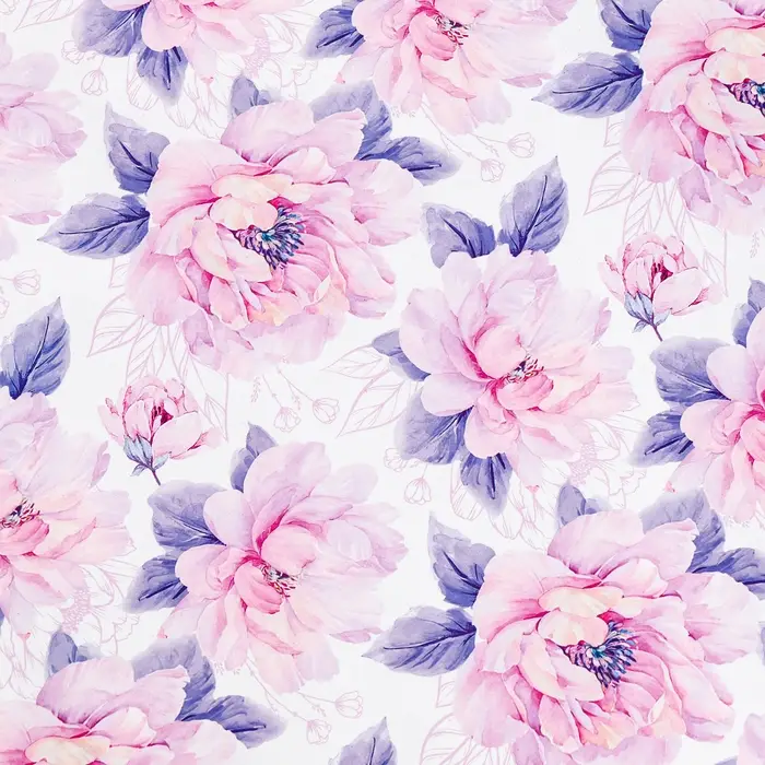 Бумага упаковочная глянцевая &laquo;Цветы&raquo;, 1 лист, 70 х 100 см