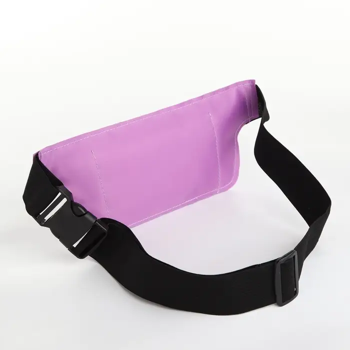 Сумка для бега на пояс, со светоотражающими элементами, с отверстием для наушников, 24&times;0.3&times;10 см, сиреневая