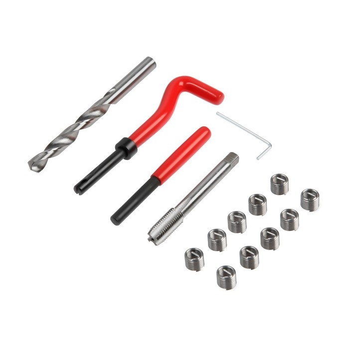 Набор для восстановления резьбы ТУНДРА, М10х1.5, 15 предметов Набор для восстановления резьбы ТУНДРА, М10х1.5, 15 предметов
