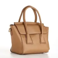 Сумка женская мессенджер на магните, 35&times;15&times;23 см, бежевая