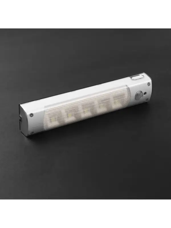 Светильник светодиодный с датчиком движения, 5 LED, 2 Вт, от батареек 3хAAA, 6500К, свечение холодное белое