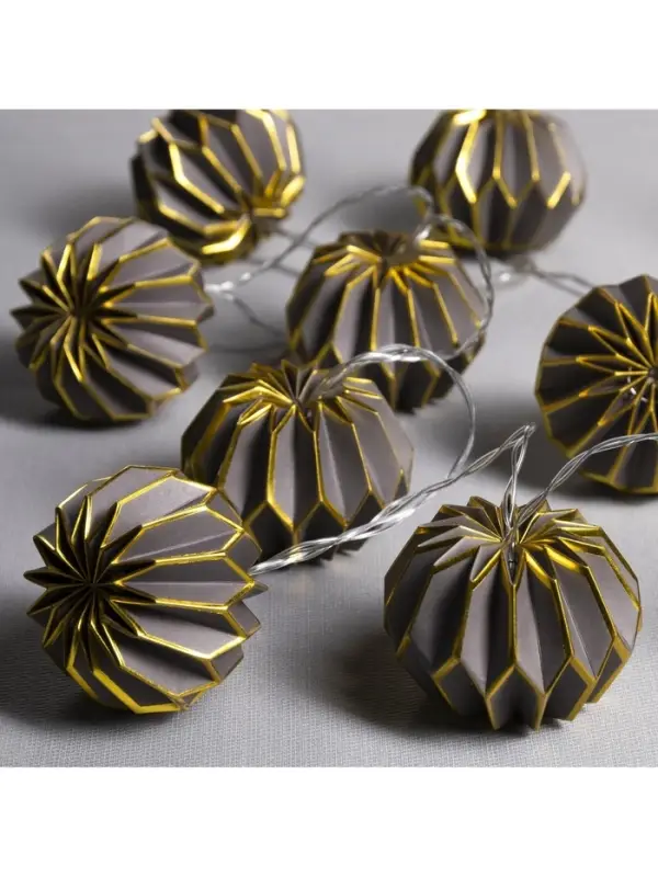 Гирлянда &laquo;Нить&raquo; 2 м с насадками &laquo;Серый фонарик&raquo;, IP20, прозрачная нить, 10 LED, от батареек АА&times;2, свечение тёплое белое