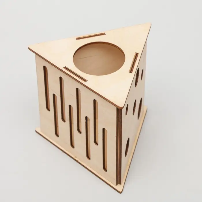 Домик для грызунов &laquo;Сыр&raquo;, 12.5&times;11.5&times;11 см, дерево