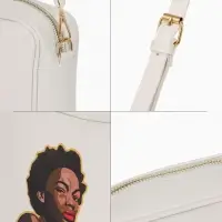 Сумка женская на молнии TEXTURA, 22&times;8&times;17 см, с цветным принтом, белая