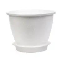 Горшок для цветов с поддоном 3,6 л d_ см h_ см "Цветочек" белый Горшок для цветов с поддоном 3,6 л d_ см h_ см "Цветочек" белый