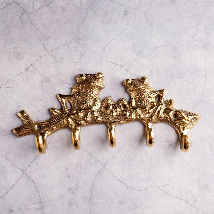 Ключница Ключница "Две жабы" латунь 17,5х8,5 см