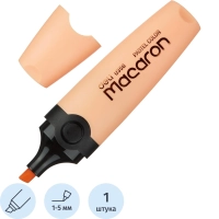 Маркер текстовыделитель Macaron, скошенный наконечник, 1-5 мм, оранжевый