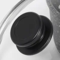 Крышка для сковороды и кастрюли Доляна, d=18 см, нержавеющий обод, пластиковая ручка, стекло, прозрачная