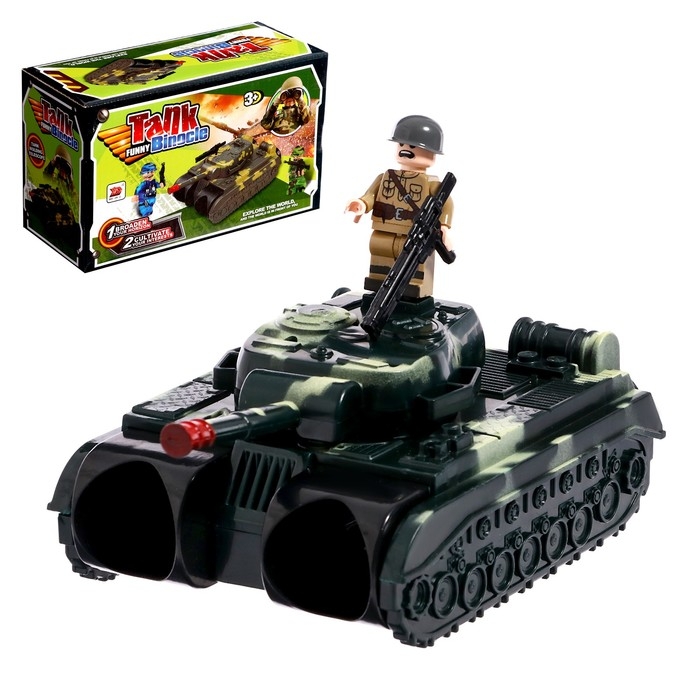 Бинокль «Танк», с ремешком и солдатиком, цвета МИКС Бинокль «Танк», с ремешком и солдатиком, цвета МИКС