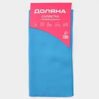 Салфетка для уборки Доляна, для стёкол и зеркал, 30&times;30 см, голубая