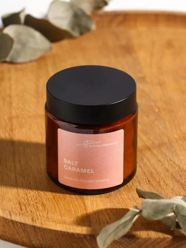 Свеча ароматическая Stella Fragrance 90 гр, Salt Caramel