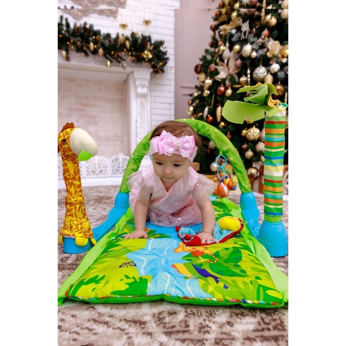 Развивающий коврик «Остров», с дугой и игрушками, 77х77х0,5 Развивающий коврик «Остров», с дугой и игрушками, 77х77х0,5
