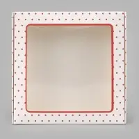 Коробка подарочная самосборная с окном &laquo;С любовью&raquo;, 19&times;19&times;3 см