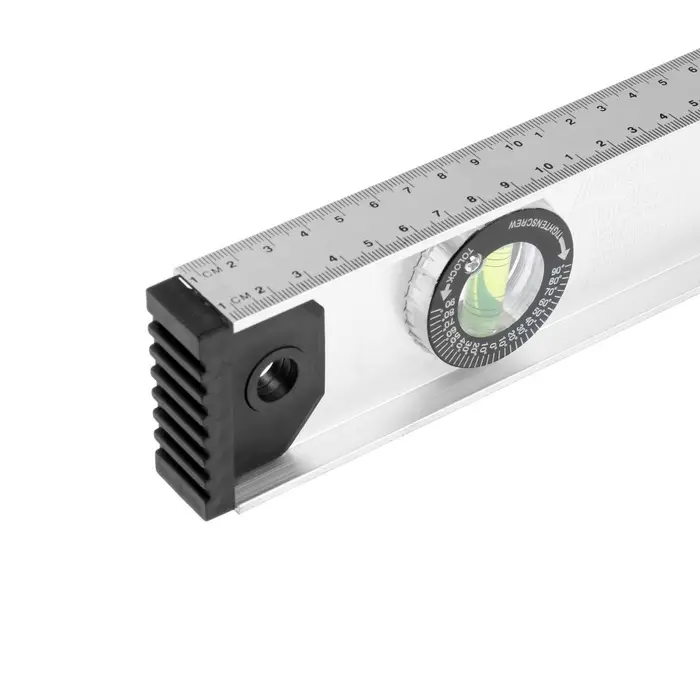 Уровень алюминиевый ТУНДРА &laquo;Рельс&raquo;, 3 глазка (1 поворотный), 400 мм