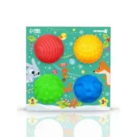 Подарочный новогодний набор развивающих тактильных мячиков Крошка Я &laquo;Подарок малышу&raquo;, 4 шт.