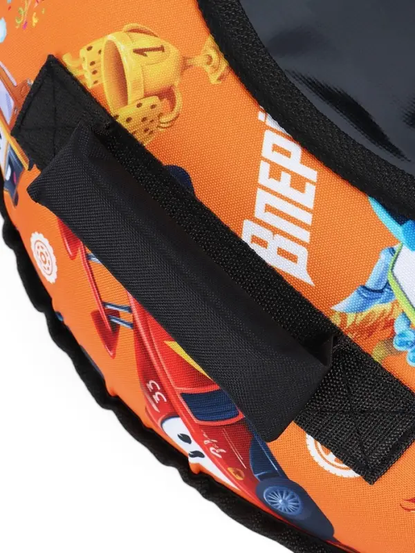 Тюбинг – ватрушка «Машинки», диаметр чехла 70 см, оранжевая, чёрная, Winter Star Тюбинг – ватрушка «Машинки», диаметр чехла 70 см, оранжевая, чёрная, Winter Star