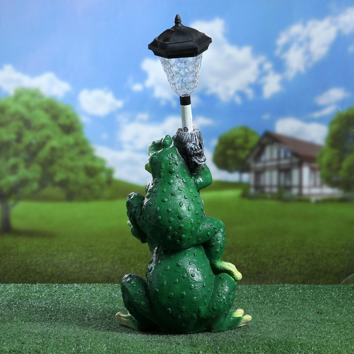 Садовый фонарь  Садовый фонарь "Лягушата с фонарем" 50см