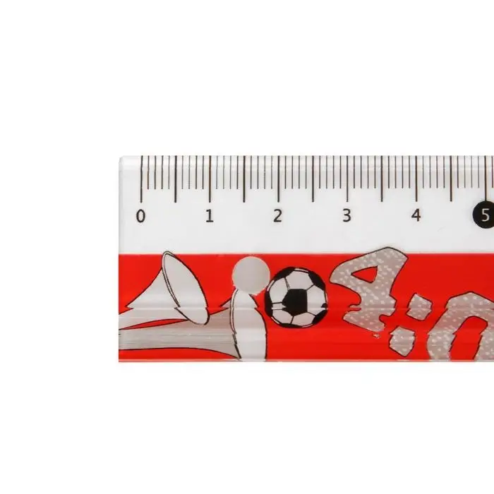 Линейка 30 см HappyGraphix Линейка 30 см HappyGraphix "Футбол.Чемпионы.Англия", с антискользящими вставками