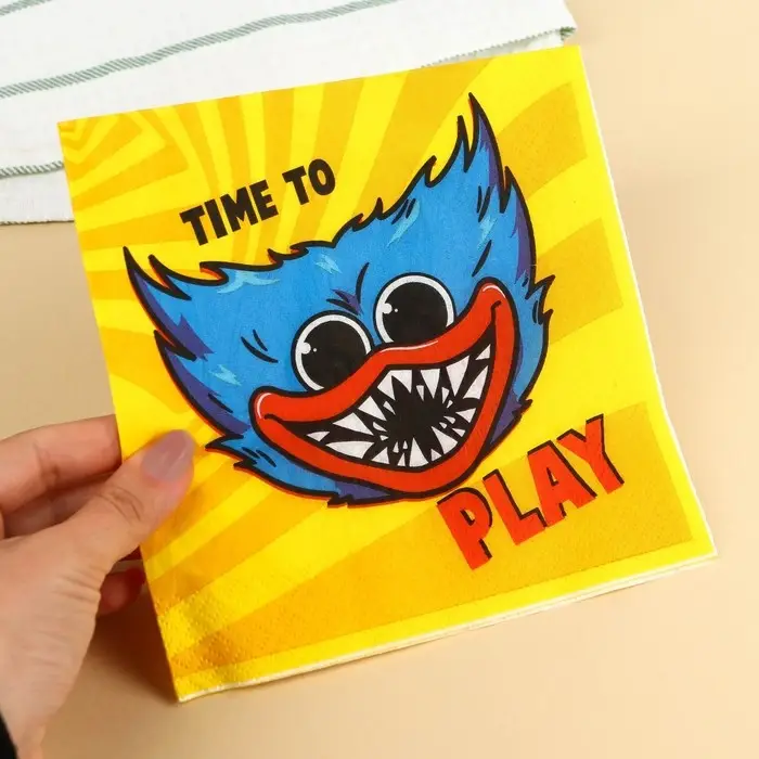 Салфетки бумажные «Хагги Вагги», 33×33 см, 20 штук, 3-х слойные, Монстр