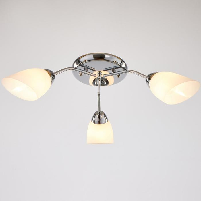 Люстра Люстра "Агнес" 3 лампы E27 15Вт хром 60х60х17см