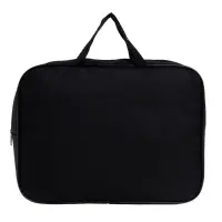 Папка с ручками текстильная А4, 350&times;270&times;70 мм, Calligrata &laquo;Офис&raquo;, внутренний карман, чёрная