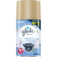 Баллон сменный для автоосвежителя Свеж-ть  бел  Glade 269 мл