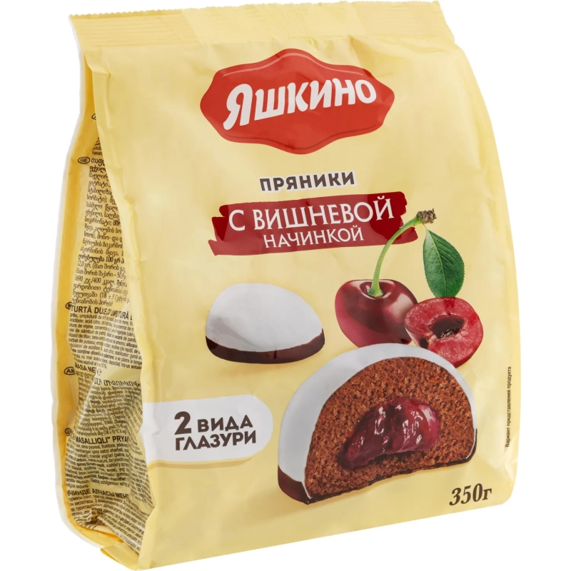 Пряники Яшкино с вишневой начинкой, 350г ЯП906