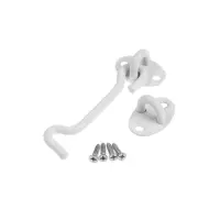 Крючок ветровой LOCKLAND KV001, L=100 мм, нержа, цвет белый, 2 шт