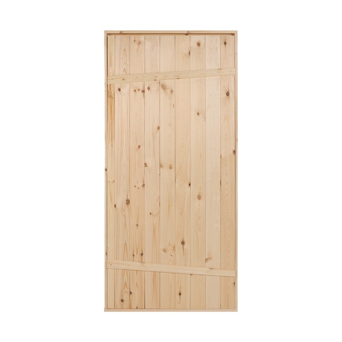 Дверной блок для бани, 170×80см, из сосны, на клиньях, массив Дверной блок для бани, 170×80см, из сосны, на клиньях, массив