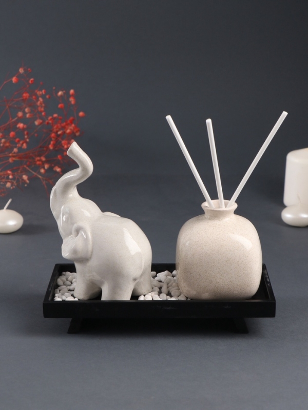 Диффузор керамика  Диффузор керамика "Слон" аромапалочки 3 шт 9,5х20х16 см