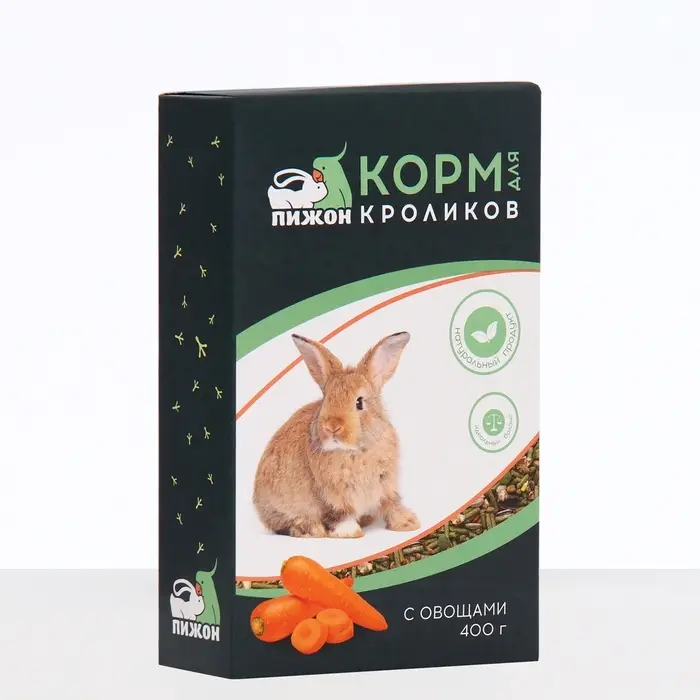 Корм &laquo;Пижон&raquo; для кроликов, с овощами, 400 г