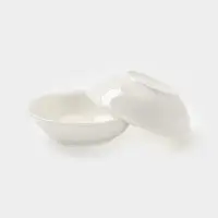 Тарелки глубокие Доляна White Label, набор 2 шт., 1.5 л, фарфор, белые