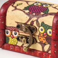 Шкатулка для украшений &laquo;Сундучок. Совята&raquo;, дерево, 6&times;8&times;5.5 см