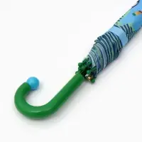 Зонт - трость детский &laquo;Животные&raquo;, полуавтоматический, R=43/50 см, d=86 см, голубой