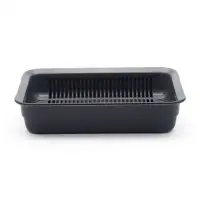 Туалет для кошек, 35.5&times;26&times;7 с, с сеткой, пластик, серый