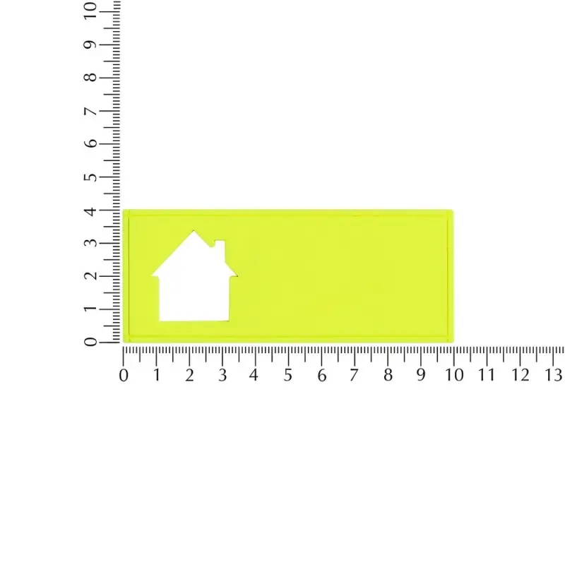 Лейбл из ПВХ с вырубкой «Дом», желтый неон Лейбл из ПВХ с вырубкой «Дом», желтый неон