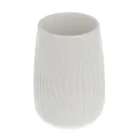 Стакан для ванной комнаты тм VETTA Тиволи, керамогранит, белый, 6,5x6,5x9,5см