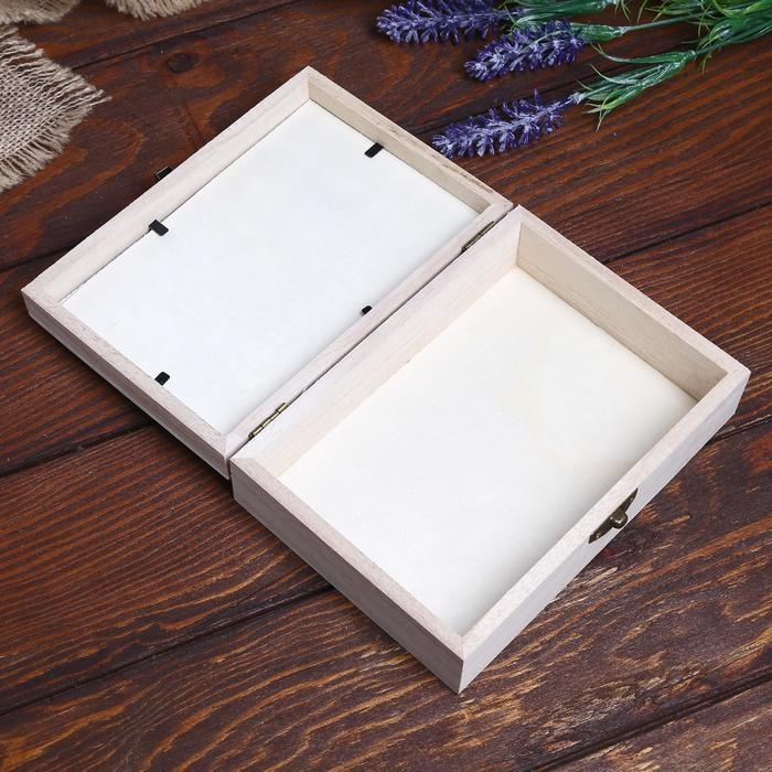 Шкатулка для росписи с фоторамкой  Шкатулка для росписи с фоторамкой "Сердце" МИКС 16,5х11,7х5 см