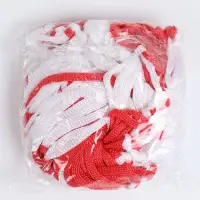 Сетка для переноски мячей ONLYTOP, на 10 мячей, нить 6 мм, 1.2 м, бело-красная