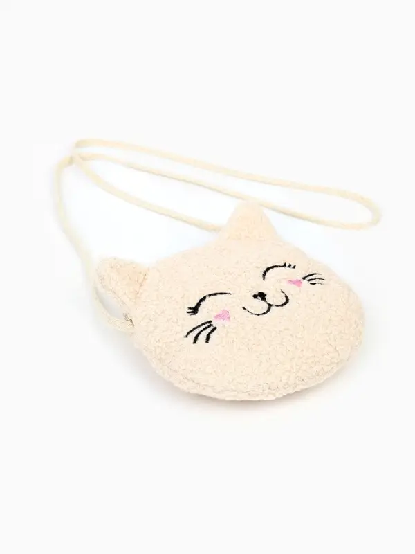Сумка детская мягкая &laquo;Котёнок&raquo;, 15&times;13 см, бежевый цвет