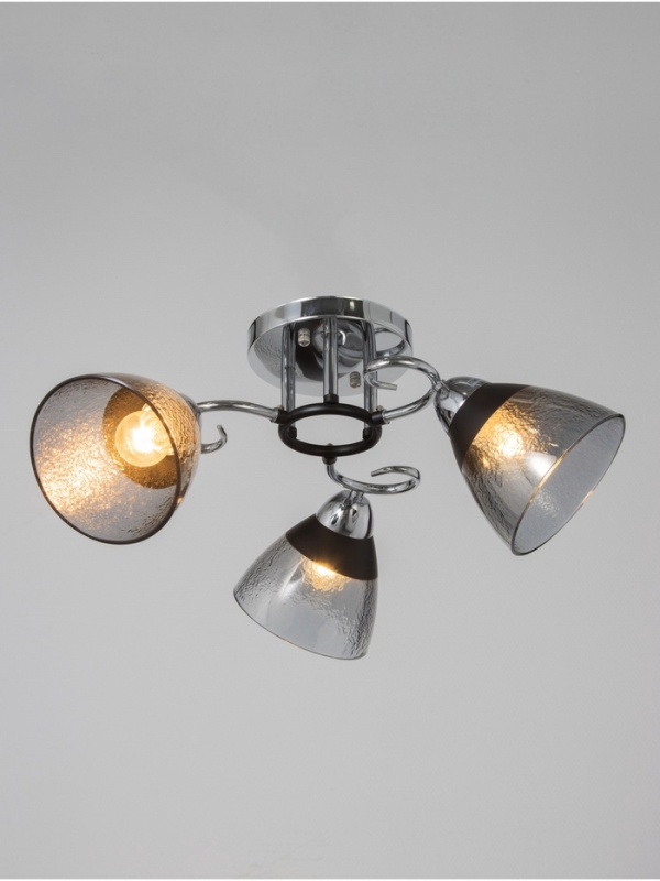 Люстра Люстра "Дождь" 3х40Вт Е27 хром 48х48х24см