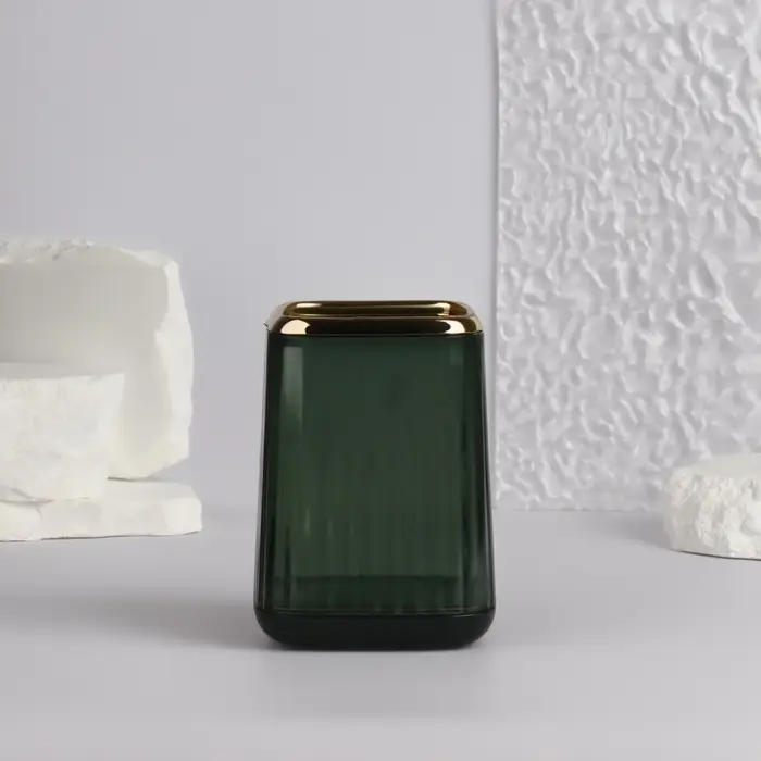 Органайзер - подставка для хранения косметики GREEN, 11&times;8.2&times;8.2 см, зелёный