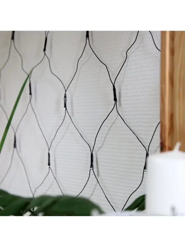 Гирлянда &laquo;Сеть&raquo; 1.6&times;1.6 м, IP20, тёмная нить, 144 LED, 8 режимов, 220 В, свечение белое