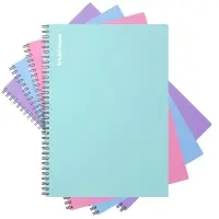 Тетрадь на спирали ErichKrause. Pastel А4, 80 листов, в клетку, пластиковая обложка, блок офсет, МИКС